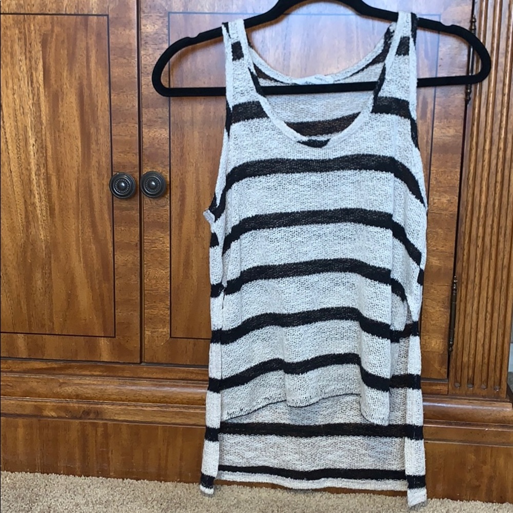 Cute black and white tank top